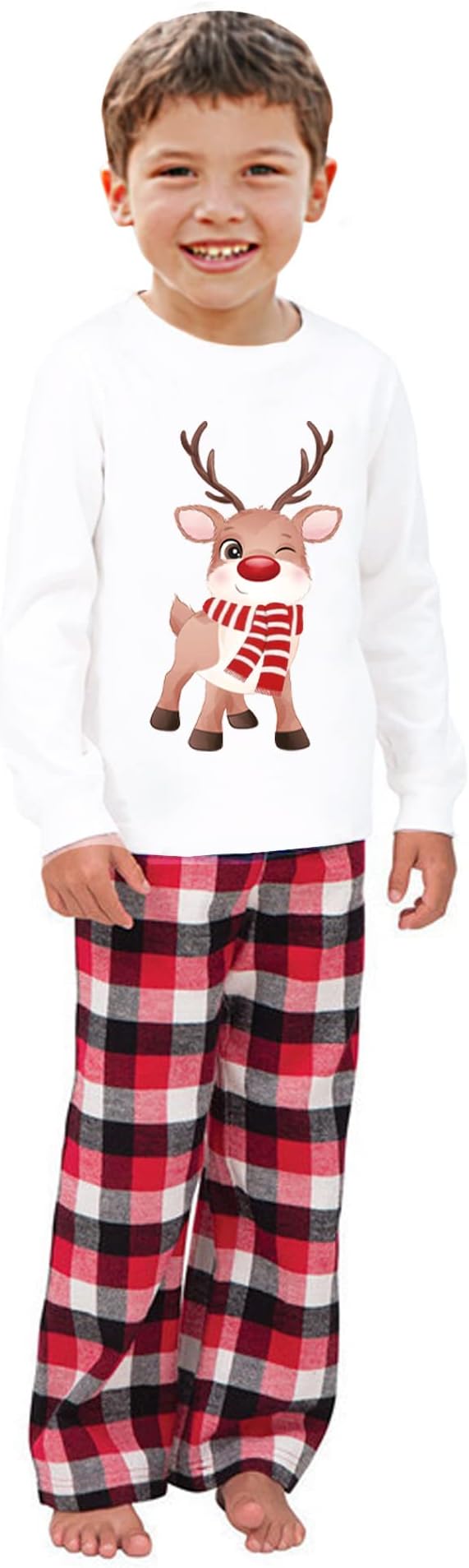 Awoscut Christmas Family Matching Pajamas Christmas Pjs Holiday Nightwear - Image 4