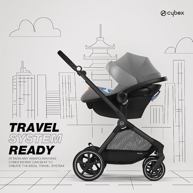 Cybex EOS 5-in-1 Travel System Stroller + Lightweight Aton G Infant Car Seat - Image 4