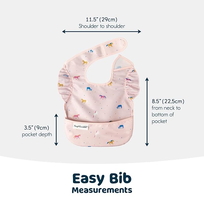 Tiny Twinkle Mess Proof Baby Bibs - Image 6