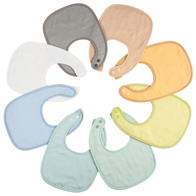 Tiny Twinkle 8 Pack Baby Bibs for Drooling and Teething – Waterproof & - Image 8