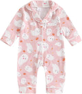 Balaflyie Baby Girl Button Down Pajamas Romper One-Piece Jumpsuit Long Sleeve by Balaflyie