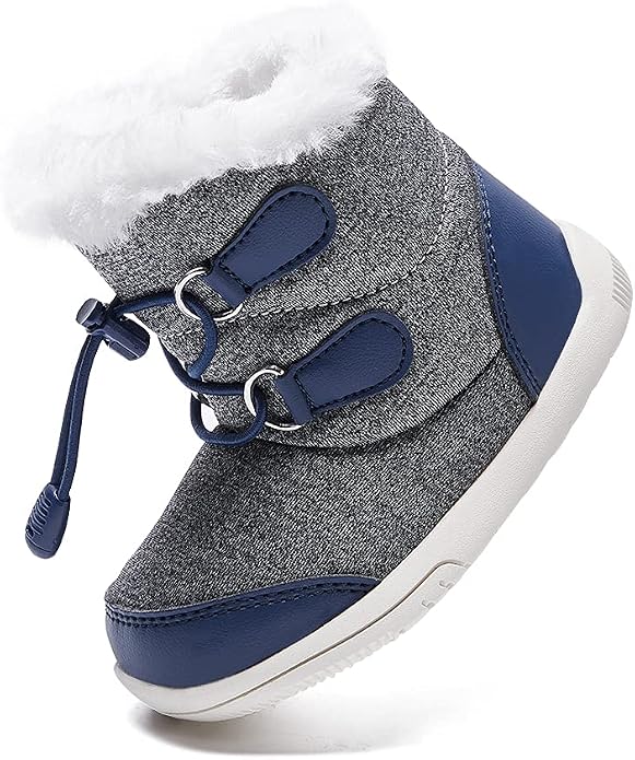 BMCiTYBM Toddler Baby Snow Boots Winter Shoes Boys Girls Cold Weather Baby Faux - Image 5
