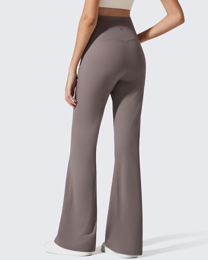 G4Free Ribbed Maternity Flare Yoga Pants - Image 5