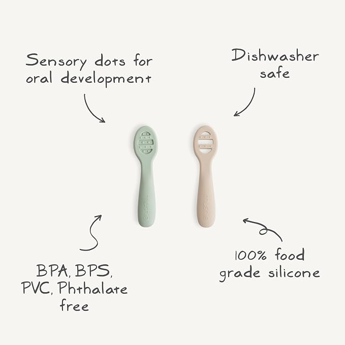 mushie Silicone First Feeding Baby Spoons | 2 Pack - Image 8