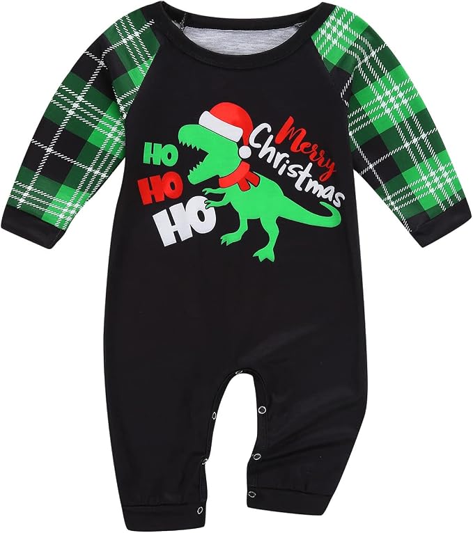 Awoscut Christmas Family Matching Pajamas Christmas Pjs Holiday Nightwear - Image 5