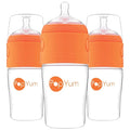 PopYum 9 oz Orange Anti-Colic Formula Making/Mixing/Dispenser Baby Bottles by PopYum