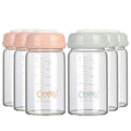 COMI Wide Neck Glass Breastmilk Collection n Storage Bottle, 4 Packs, 6oz by COMI