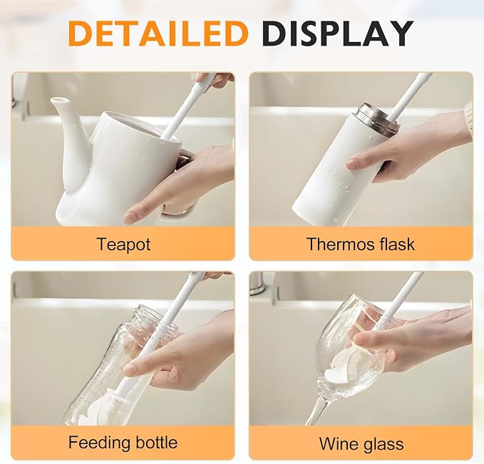 360° Flexible Silicone Bottle Brush - Image 3