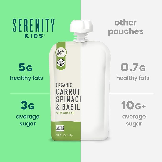 Serenity Kids 6+ Months Veggie Puree Baby Food Pouches - Image 7