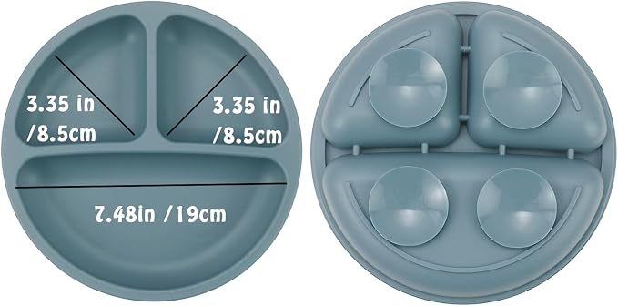PandaEar Baby Feeding Set, 3 Pack Toddler Plates - Image 4