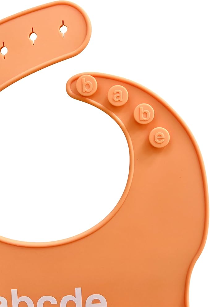 Denver James Silicone Feeding Bibs | Dishwasher Safe. Waterproof. Adjustable. - Image 3