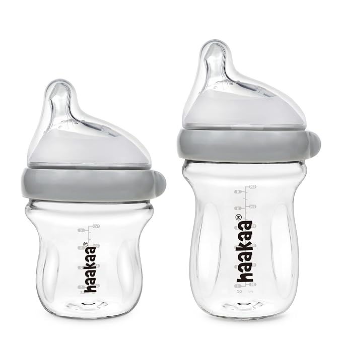 haakaa Gen.3 Natural Glass Baby Bottle Set 4.2oz & 6oz by haakaa