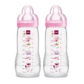 MAM Easy Active Baby Bottles 11oz, Fast Flow Skinsoft Silicone Nipple by MAMBabyUSA