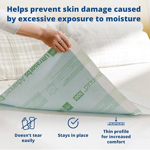 Medline Ultrasorbs Bed Pads Disposable Adult, Advanced+ Ultra Thick, Chucks - Image 5