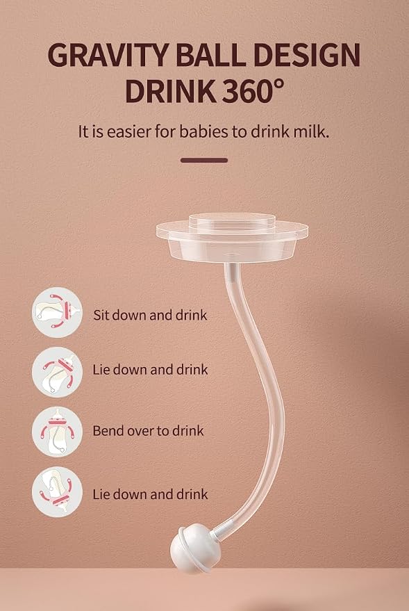 Baby Bottles, Weighted Straw Toddler Milk Bottles - Image 6