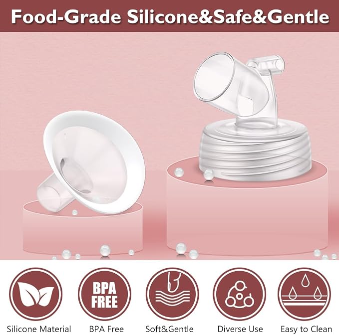 2 Packs 28mm Flange Set, Updated Soft Rim Shield and Wide Mouth Base Connector - Image 8