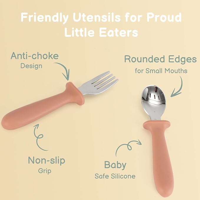 Toddler Spoons and Forks Set, 6 Pack Kids Silverware - Image 5