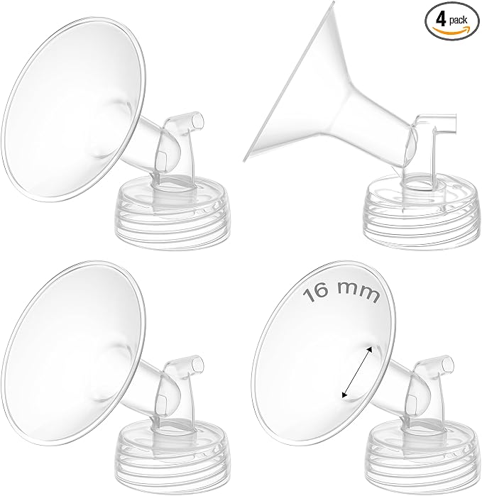 4PCS 16mm Breast Pump Flanges, Compatible by GOTOCUT