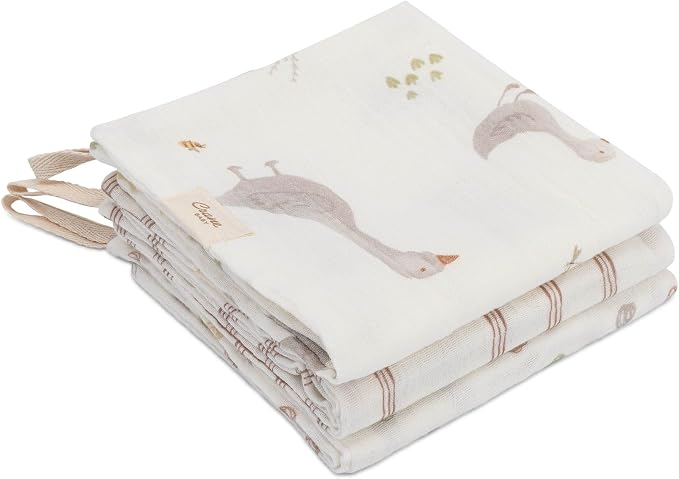 Crane Baby Hooded Towel & Washcloth Set, Charlie Farmhouse Goose Hooded Baby - Image 7