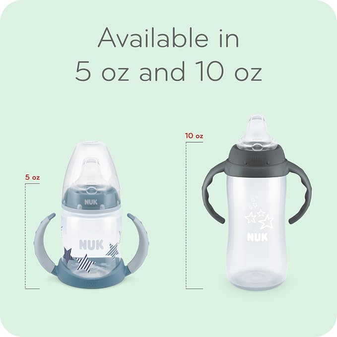 NUK Learner Cup, 10 oz, 2 Pack, 8+ Months – BPA Free, Spill Proof Sippy Cup - Image 5