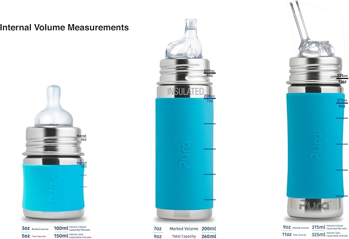 Pura Kiki 11oz/325ml Stainless Steel Straw Bottle w/Sleeve - Image 5