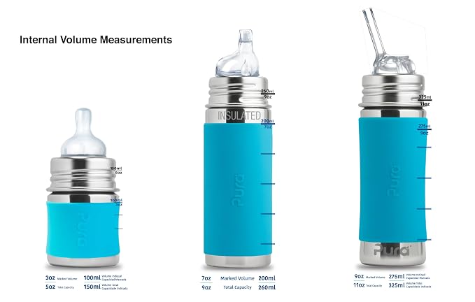 Pura Kiki 5oz/150ml Stainless Steel Anti-Colic Infant Bottle w/Silicone Natural - Image 6