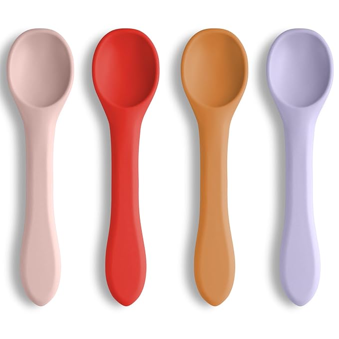 Vicloon Silicone Baby Feeding Spoons, Baby Led Weaning Feeding Supplies by Vicloon