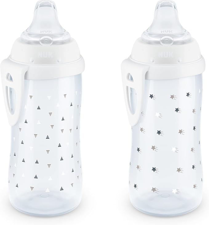 NUK Active Sippy Cup, 10 oz, 2 Pack, 12+ Months, Timeless Collection, Amazon by NUK