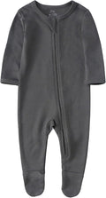 O2 BABY Baby Boys Girls Organic Cotton Zip-Front Sleeper Pajamas, Footed Sleep by O2BABY
