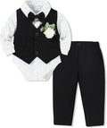 SANMIO Baby Boy Clothes Suits Infant Gentleman Outfit Collared Dress by SANMIO