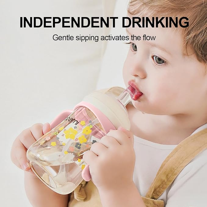 PPSU No Spill Sippy cups, Weighted Straw Toddler Water Bottle - Image 7