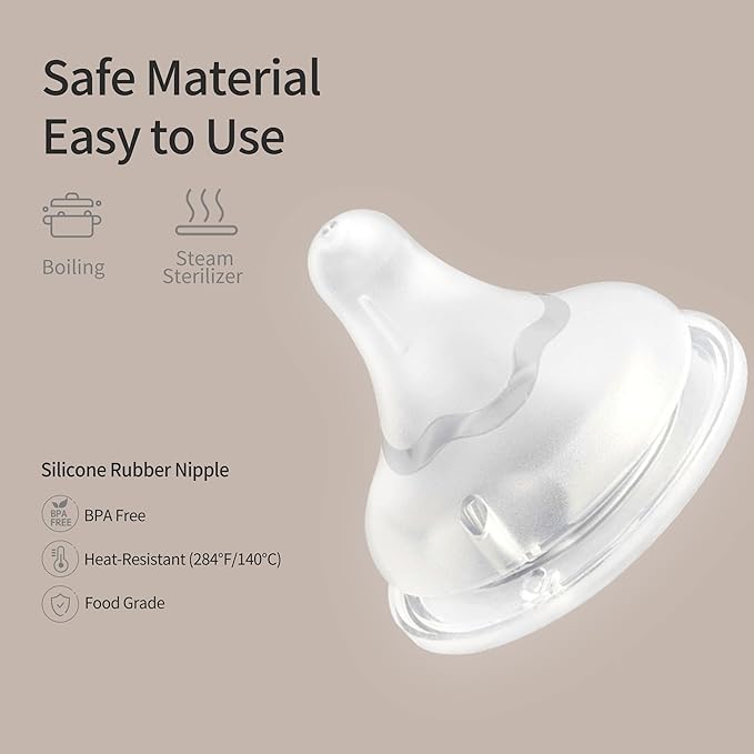 Pigeon Silicone Nipple with Latch-On Line, Natural Feel, 1+ Months - Image 4