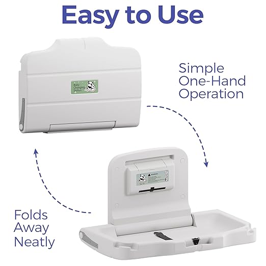 Panda Care ADA Compliant Horizontal Wall Mounted Baby Changing Station - Image 4