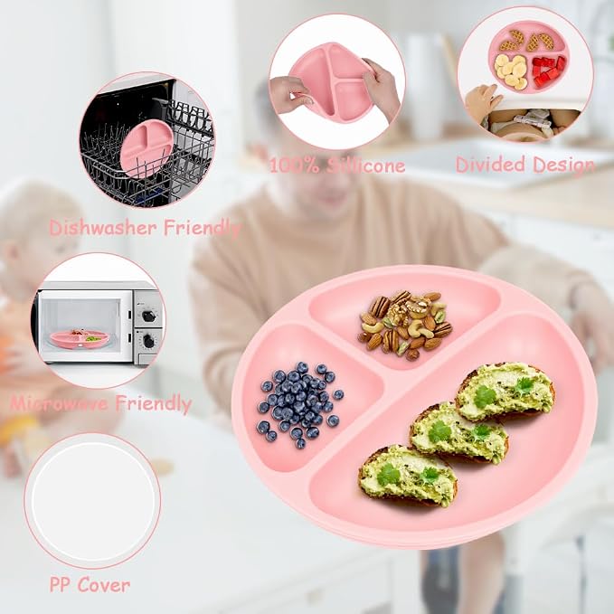 Vicloon Toddler Dishware Plate, Suction Plates - Image 4