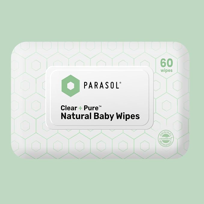 Parasol Clean+Pure Natural Baby Wipes, 99.9% Reverse-Osmosis Water, pH Balanced - Image 2
