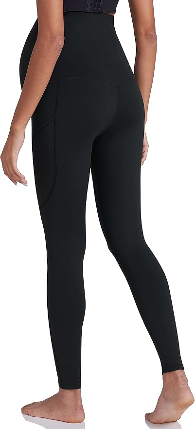 POSHDIVAH 3 Pack Women's Maternity Workout Leggings Over The Belly Pregnancy - Image 3