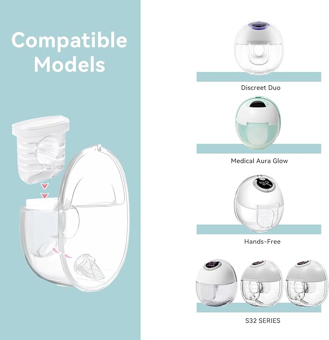 Breast Pump Parts for Lansinoh Discreet Duo/Nuliie/Motif Aura Glow S32 Wearable - Image 2