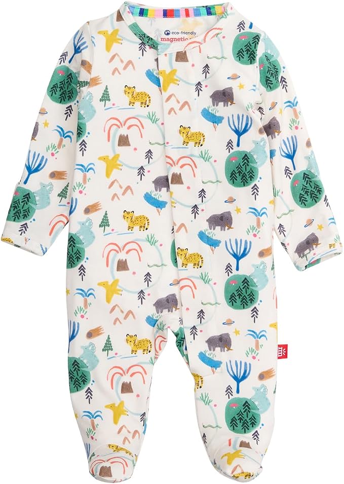 Magnetic Me Boys Modal Magnetic Baby Footie Pajamas | Silky Soft Modal Fabric | by magneticme