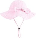 Baby Girl Sun Hat with UPF 50+ Outdoor Adjustable Beach Hat with Wide Brim by DANMY