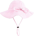 Baby Girl Sun Hat with UPF 50+ Outdoor Adjustable Beach Hat with Wide Brim by DANMY