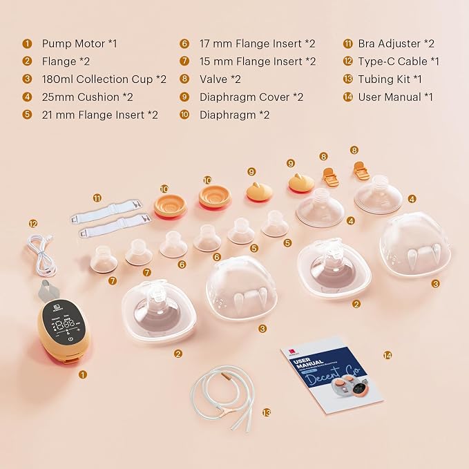 Upgraded Wearable Hands Free Breast Pump: D6 Portable Low Noise Breastfeeding - Image 9