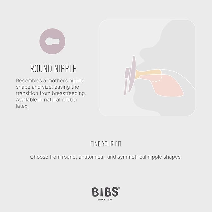 BIBS Pacifiers Colour Collection | Natural Rubber Baby Pacifier | Set of 2 - Image 3