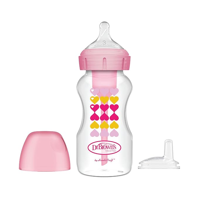 Dr. Brown's Anti-Colic Options+ Wide-Neck Sippy Bottle Starter Kit, by DrBrowns