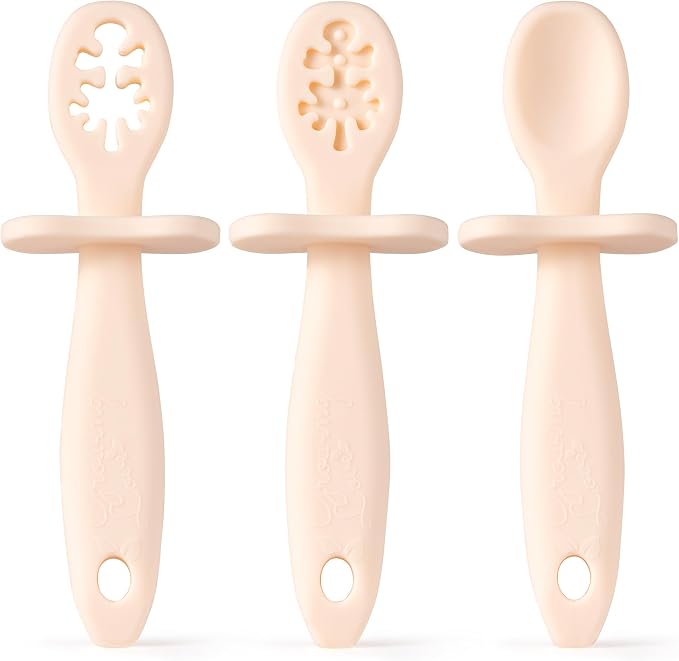 Growing Love Baby Spoons Set, Self Feeding 6 months, Baby utensils, training by Unknown