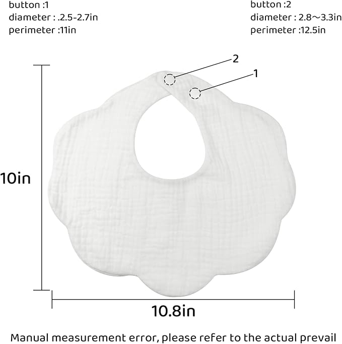 Baby Bibs Muslin Bibs for Baby Girl Boy for Drooling and Teething 10 Pack - Image 2