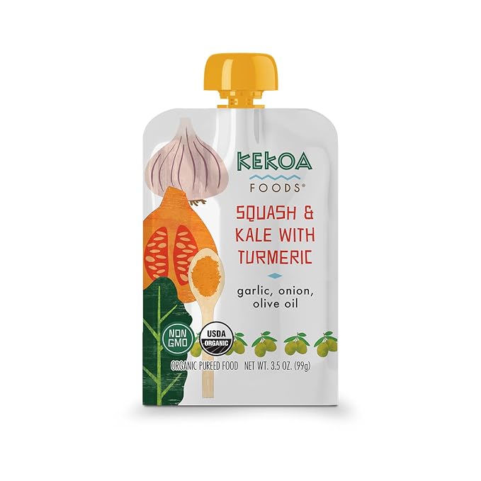 Kekoa Foods Squash & Kale with Turmeric Baby Food Purée | 100% USDA - Image 4