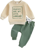Toddler Baby Boy Fall Winter Outfit Long Sleeve Letter Print Sweatshirts and by Sejardin
