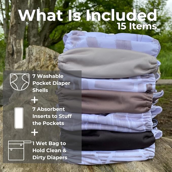 Nora's Nursery Cloth Diapers 7 Pack - Image 2