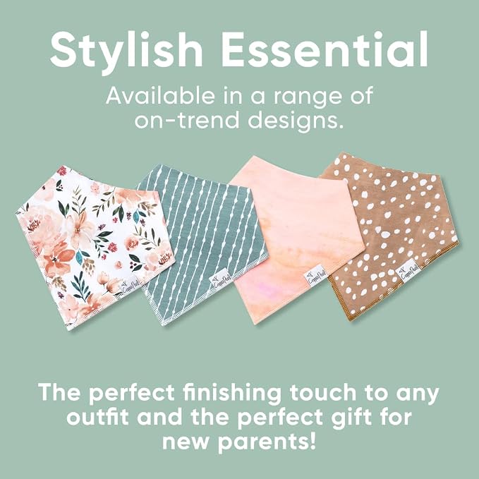 Copper Pearl 4 Pack Soft Cotton Baby Bibs - Image 7