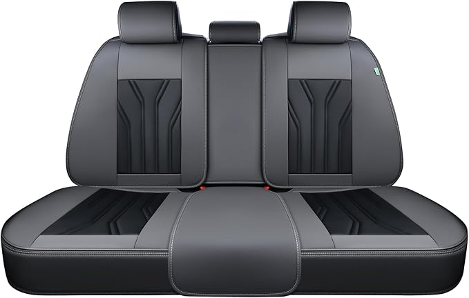 FLORICH Rear Seat Covers Leather Car Seat Covers Waterproof Back Seat Cover by FLORICH